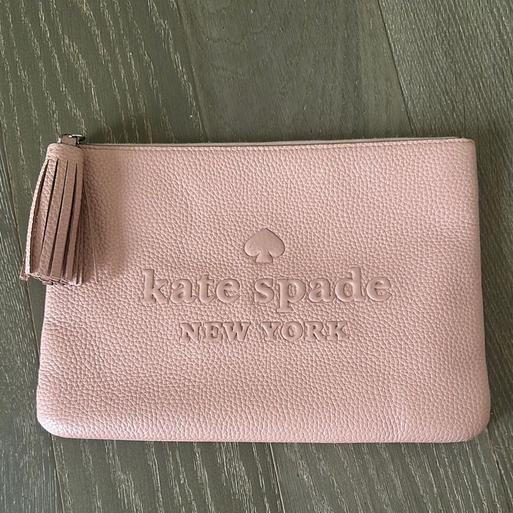 Kate Spade Pink Leather Clutch